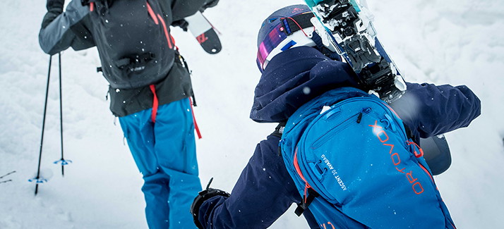 People wearing backcountry backpacks