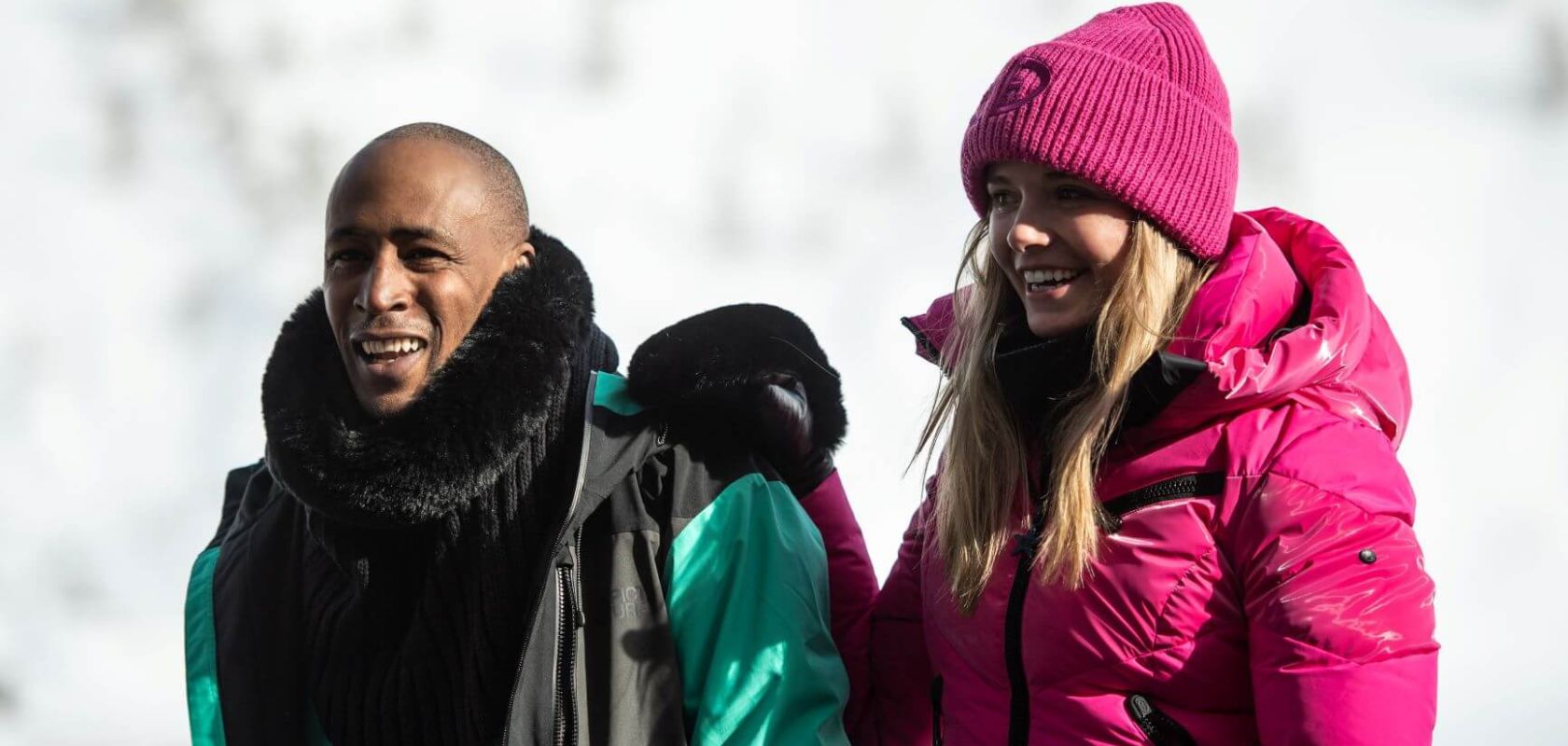 Two people dressed in warm clothing 