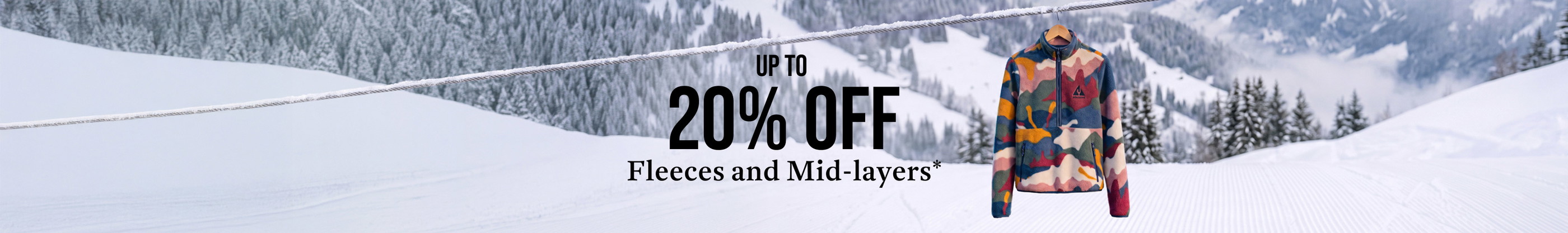 Shop 20% off mid-layers offer