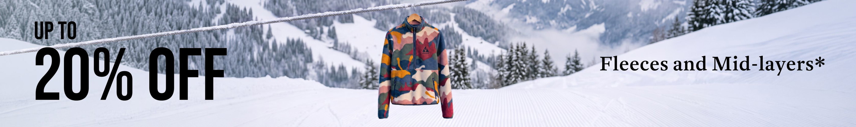 Shop 20% off mid-layers offer