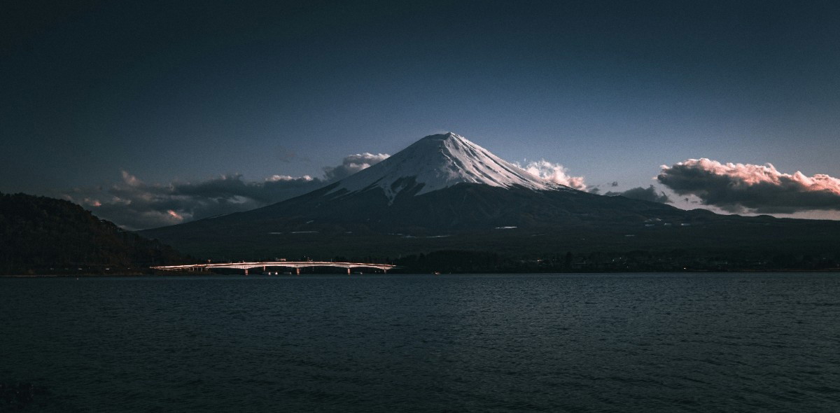 Mount Fuji at night 